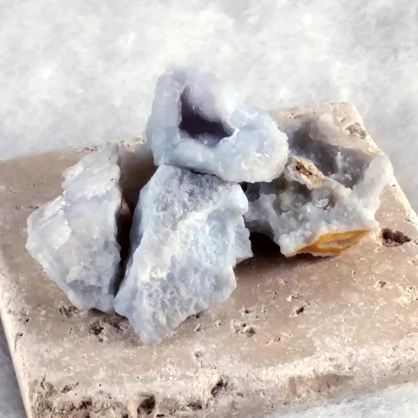 Natural Blue Chalcedony Crystals