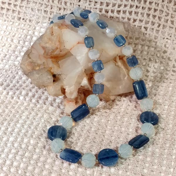Blue Kyanite and Sterling Necklace