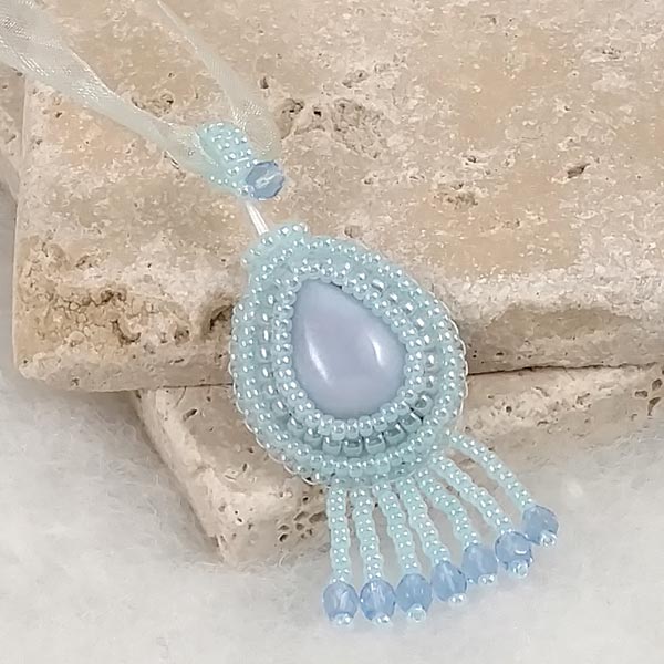 Blue Lace Beauty Pendant Necklace