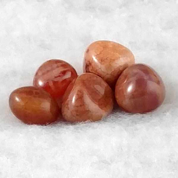 Crab Fire Agate Tumbled Stones