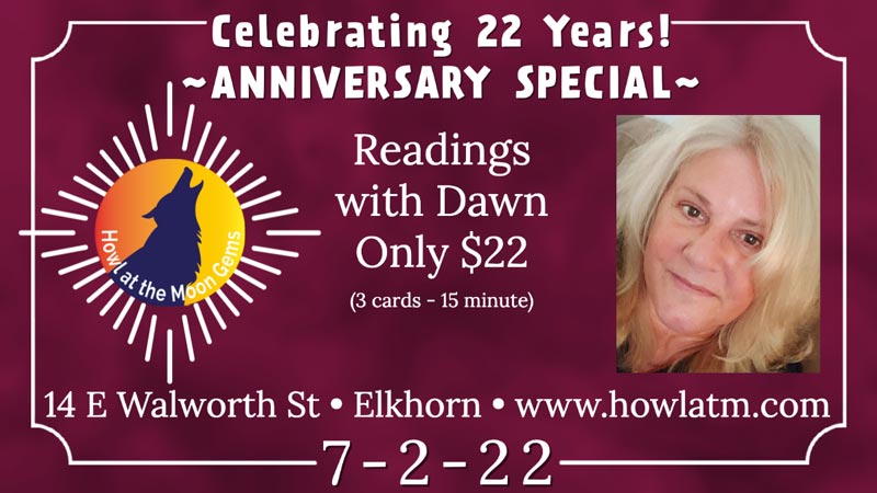 22nd Anniversary Special - $22 readings with Dawn