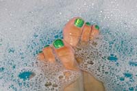 Relax with gems in a bath